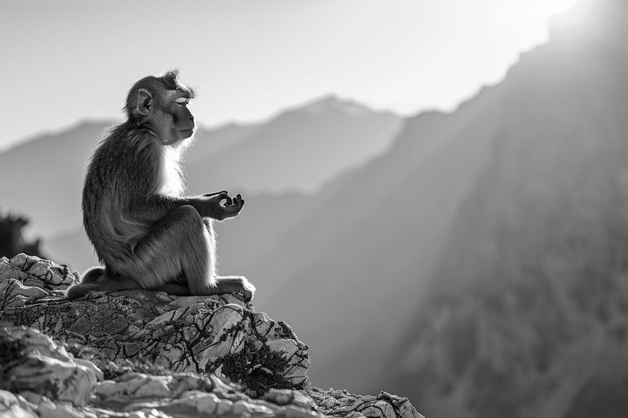 wildlife photography of monkey