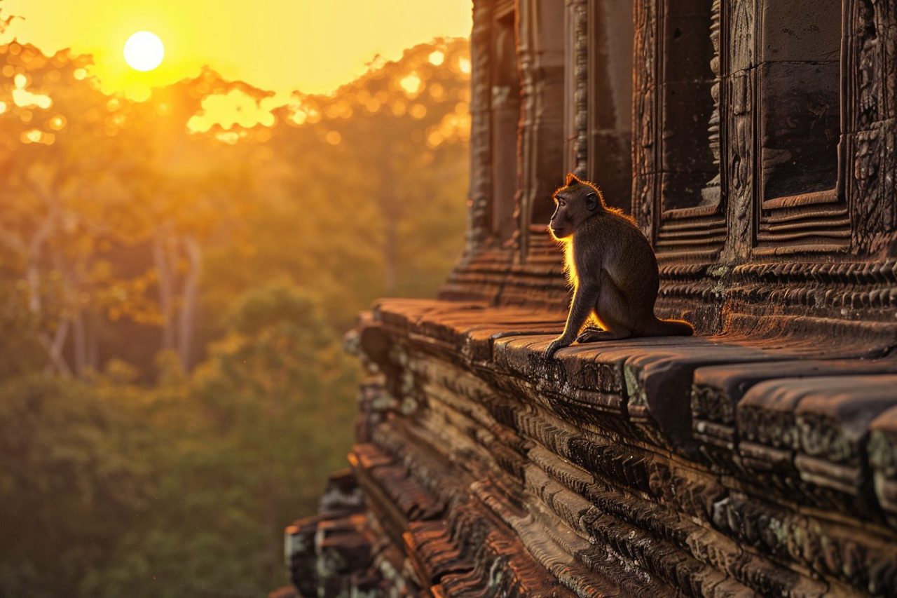 wildlife photography of monkey