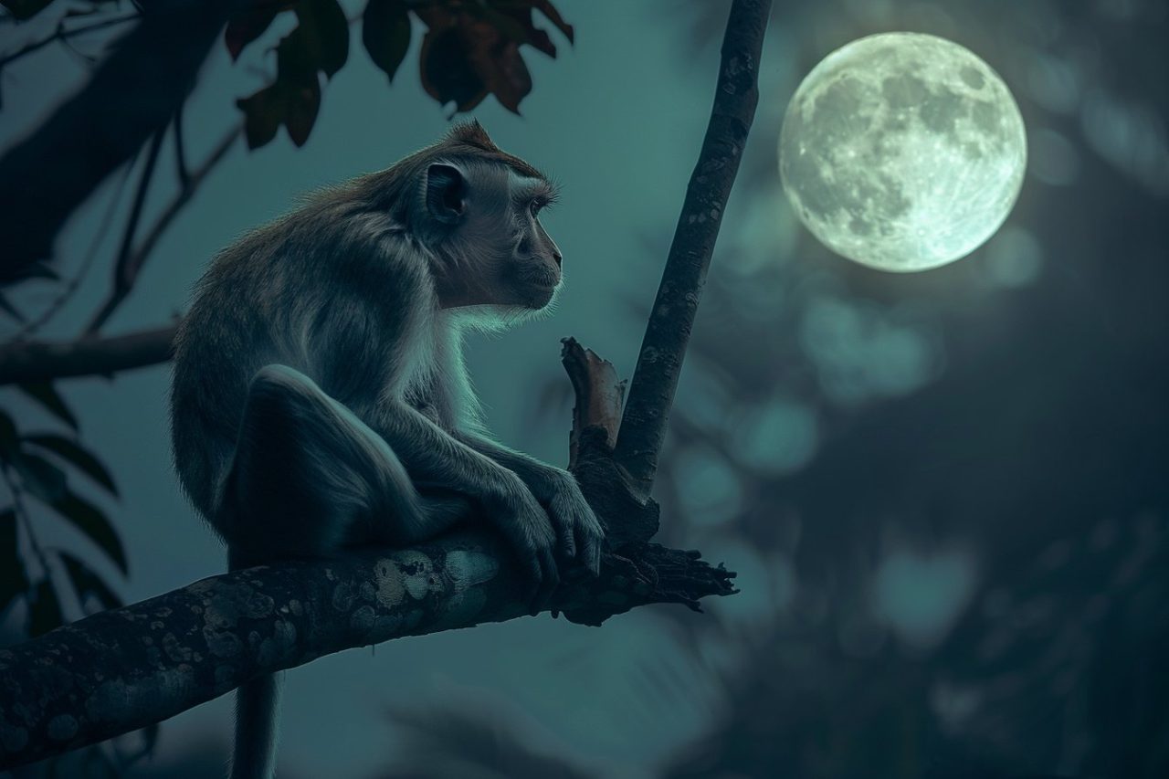 wildlife photography of monkey