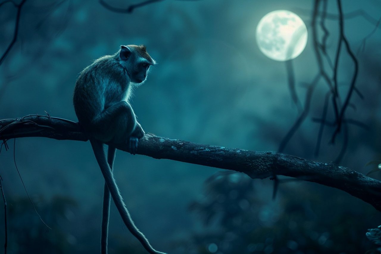 wildlife photography of monkey