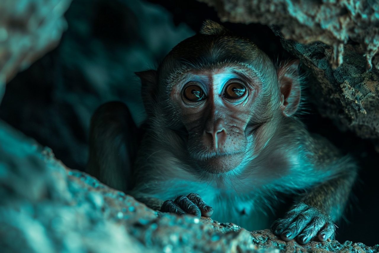 wildlife photography of monkey