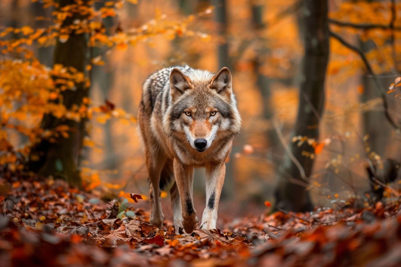 wildlife photography of wolf